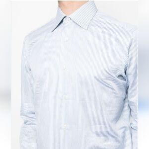 Burberry London Light Blue Tonal Stripe Dress Shirt‎ Men's 16/41